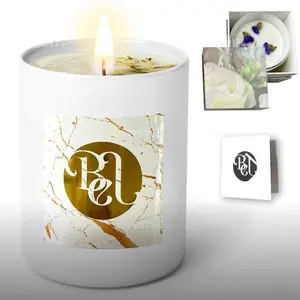 BeautEssentials Candles with Crystals Inside – Vegan Soy Wax Quartz Candle – Elegant and Refined Jasmine Aromatherapy Candle for Mental Clarity and Chakra Purification - Coconut Lime Scent