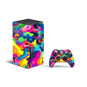 Vinyl Wrap Skin Neon Camo Compatible with X-Box Series X +2 Controller Skins