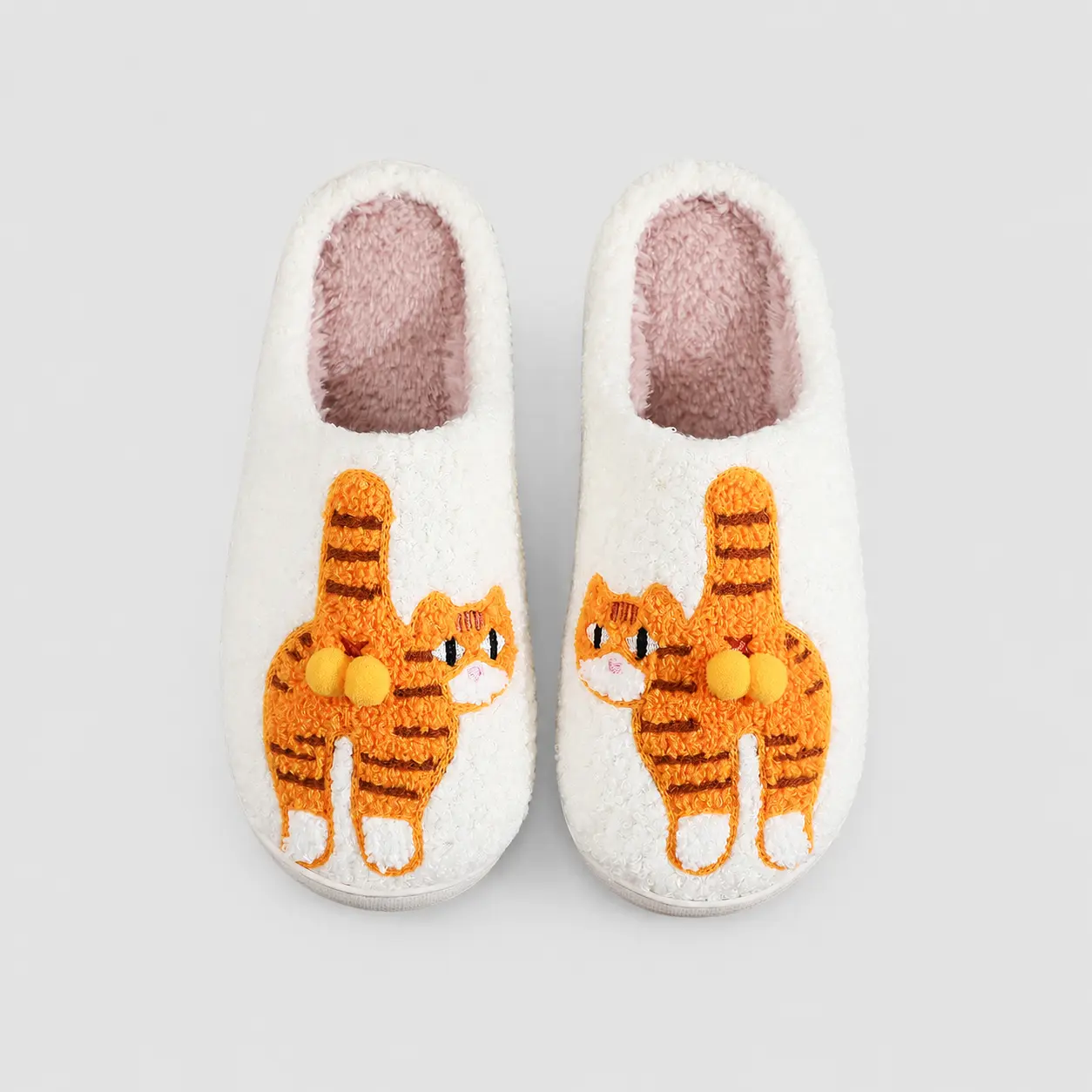 Women's cat cotton slippers are funny and interesting comfortable and plush slippers for men and women in autumn and winter Footwear Walking Shoes Slide