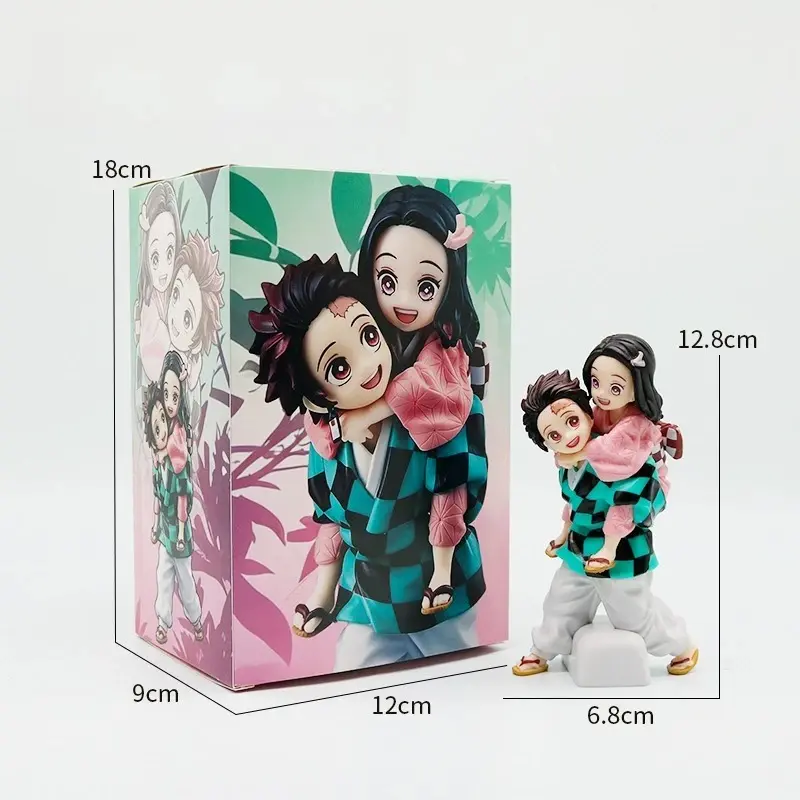 "Demon Slayer: Kimetsu no Yaiba" — Tanjiro, Nezuko, and Muichiro "Unbreakable Bond" Series Figures — A Gift for Boys and Girls