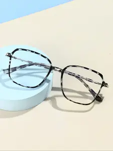 Simple Anti-blue Light Square Frame Eyeglasses for Women, Fashion Tortoiseshell Pattern Eyeglasses for Work, Daily Clothing Decor, Perfect for Student Daily Use, Lightweight Eyewear, Stylish Square Frames, Trendy Frames