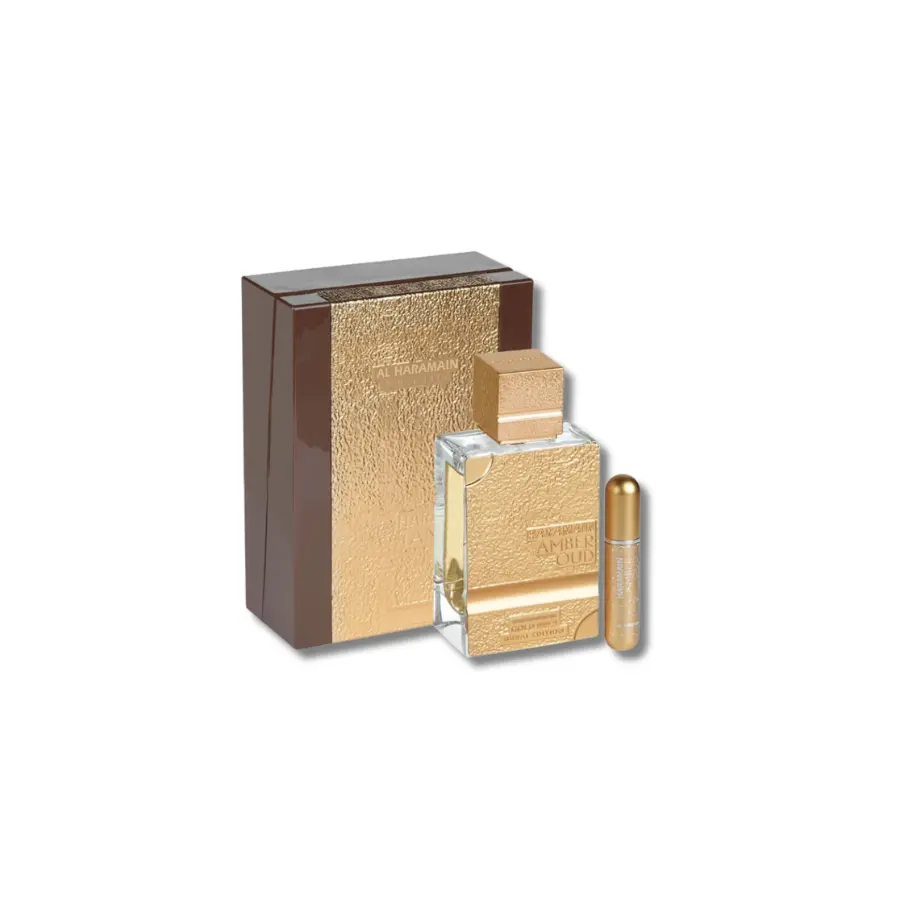AL HARAMAIN Amber Oud Gold 999.9 Dubai Edition, Extrait De Parfum Fragrance, Rich Caramel Perfume Scent, 2.53 fl oz, Caramel Perfumes, Fragrance Perfume Scent