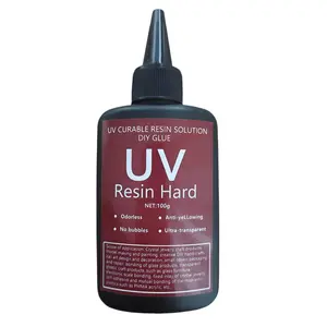 Transparent UV Resin Hard for Jewelry Making, Low Viscosity Fast-Curing UV Epoxy Resin, Odorless Upgraded Solar Activated Casting Resin