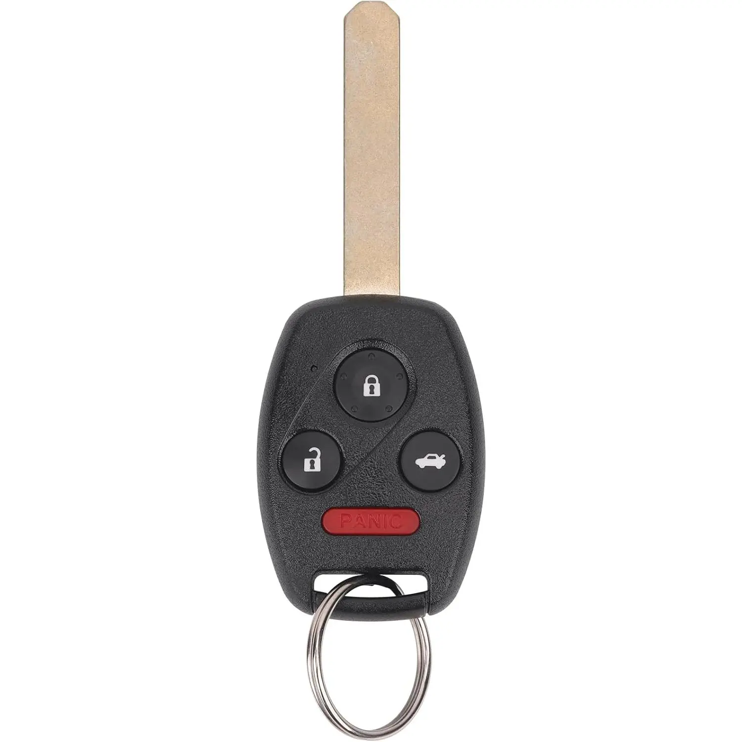 Keyless Entry Remote Control Uncut Car Ignition Key Fob Compatible with Honda Accord 2003-2007, Replacement for OUCG8D-380H-A, 4 Button