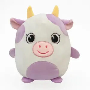 Soft and Huggable 12/20 Inches Puff-Puff Round Body Cow Stuffed Toy for Girls and Boys