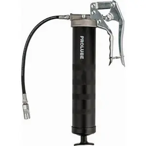 PROLUBE 5,000 Max psi, Flexible Pistol Grease Gun 14 oz (Cartridge) Capacity, 1/8 Thread Outlet, 40 Strokes per 0.70 oz, Bulk, Cartridge & Suction Fill, Includes 4 Jaw Coupler with Ball Check G5F/N