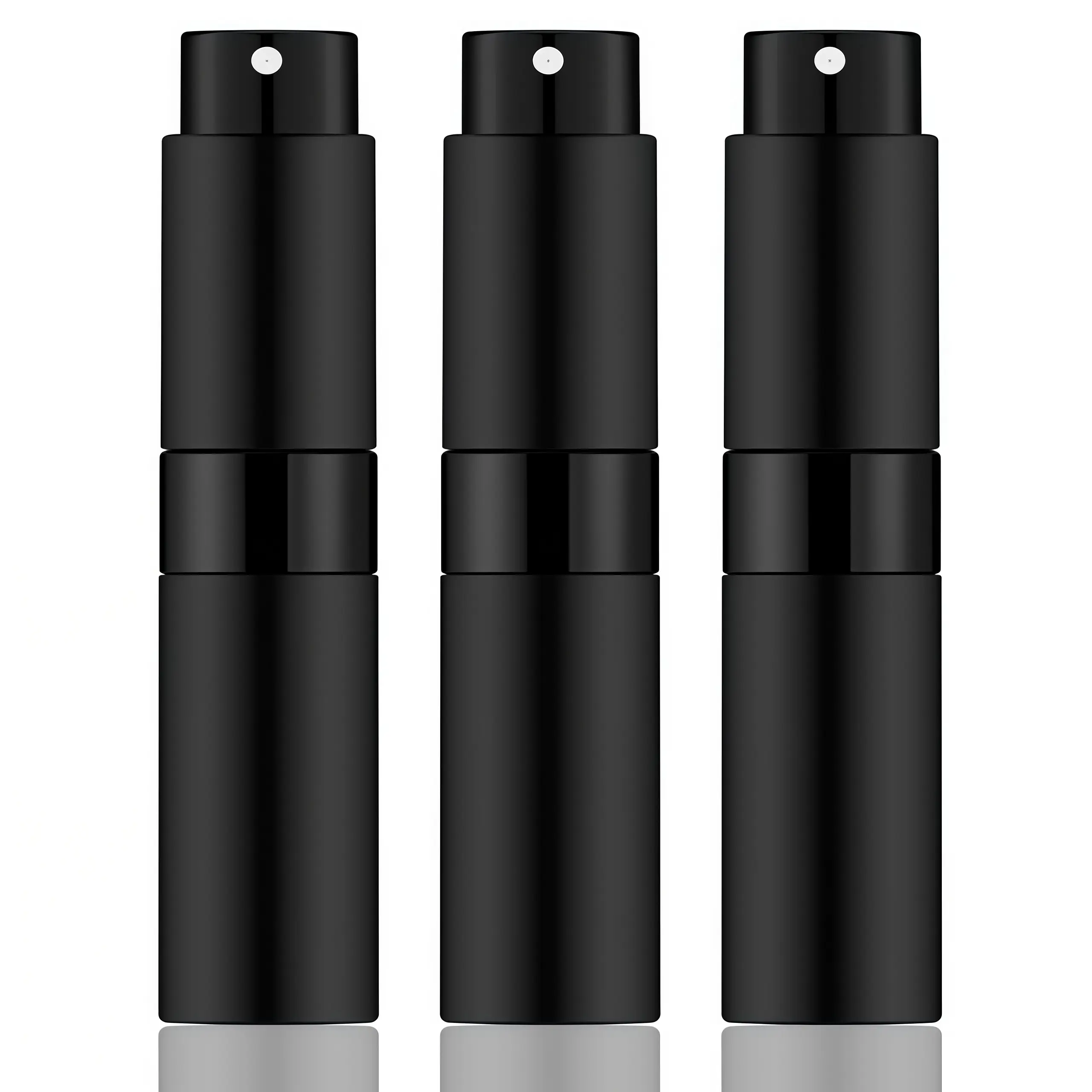 LMMAKE 3Pcs 8ml Travel Size Refillable Perfume Spray Bottles - Leak-proof, Portable Aluminum Atomizers with Glass Inner & Fine Mist Nozzle, Ideal for Travel, Business Meetings