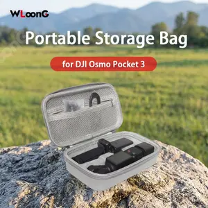 for DJI Osmo Pocket3 Protective Case, Camera Accessories, Video Recording Accessories, Black/Grey, PU, For Holiday Travel, Hanging Rope, 2 in 1 All-round Protection, Protect Lens and Screen, Portable & Easy Storage, Gift for Pocket3 Users