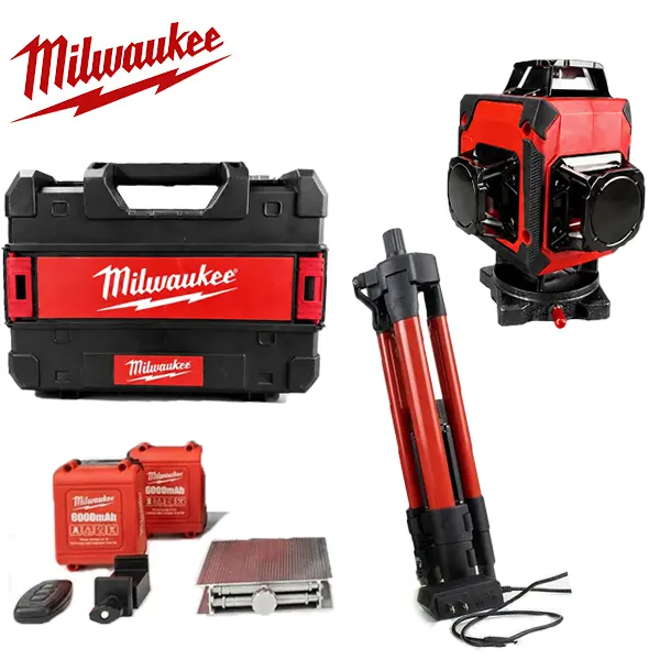 Milwaukee 16-Line Self-Leveling Green Laser Level Kit, 4x360° Layout Tool for Construction, Decoration, Tile Work, Ceiling Mounting and Professional DIY Alignment Jobs vertical cross big
