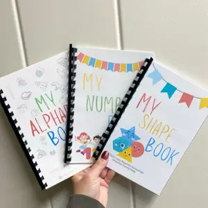 Preschool Bundle of Alphabet Number and Shapes Book Set for Early Learning