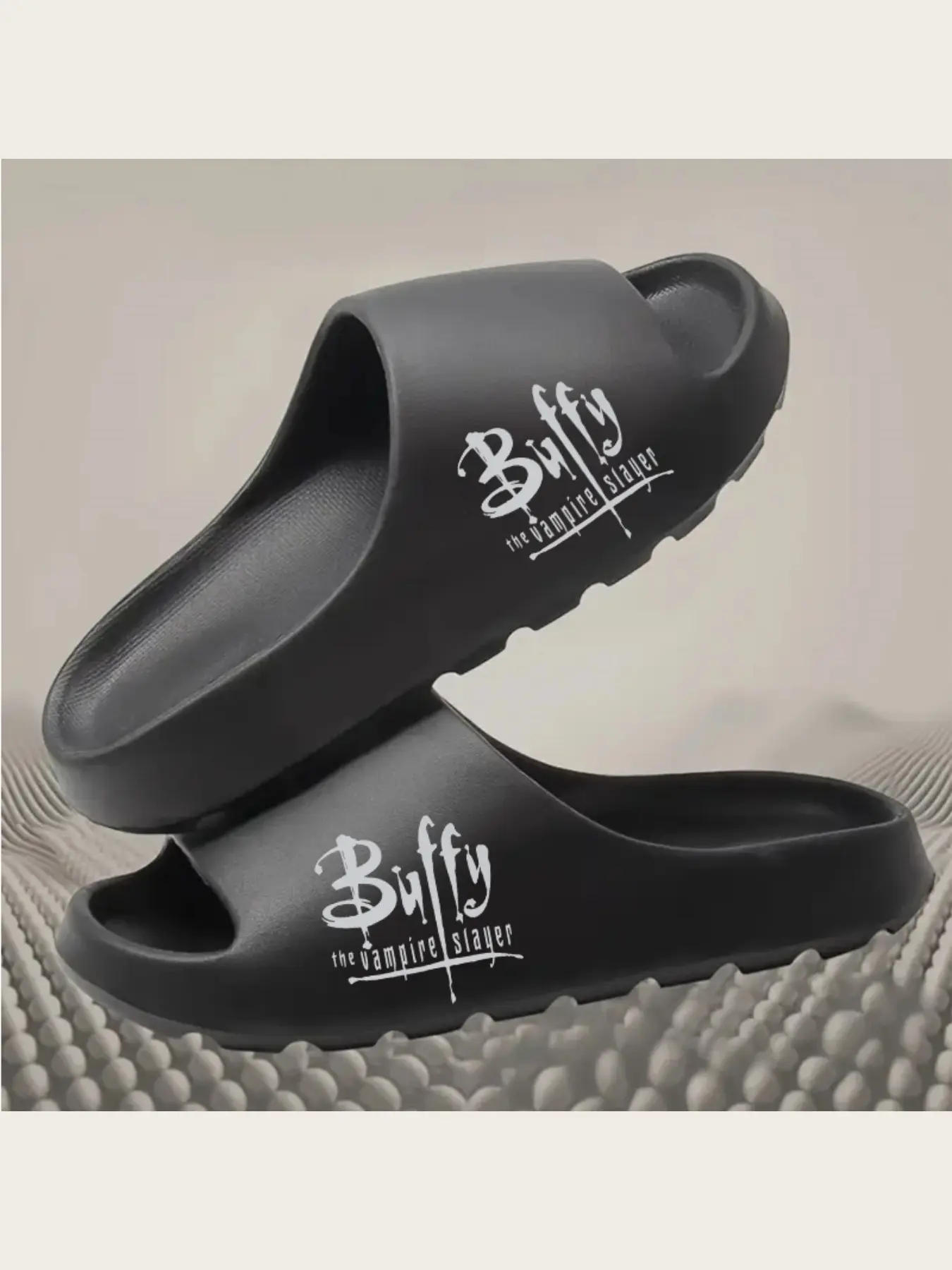 Buffy The Vampire Slayer Official Licensed Slippers for Women Men Soft Comfortable Indoor House Shoes with Non-Slip Sole Fan Gift Merchandise Trendy Casual Slippers