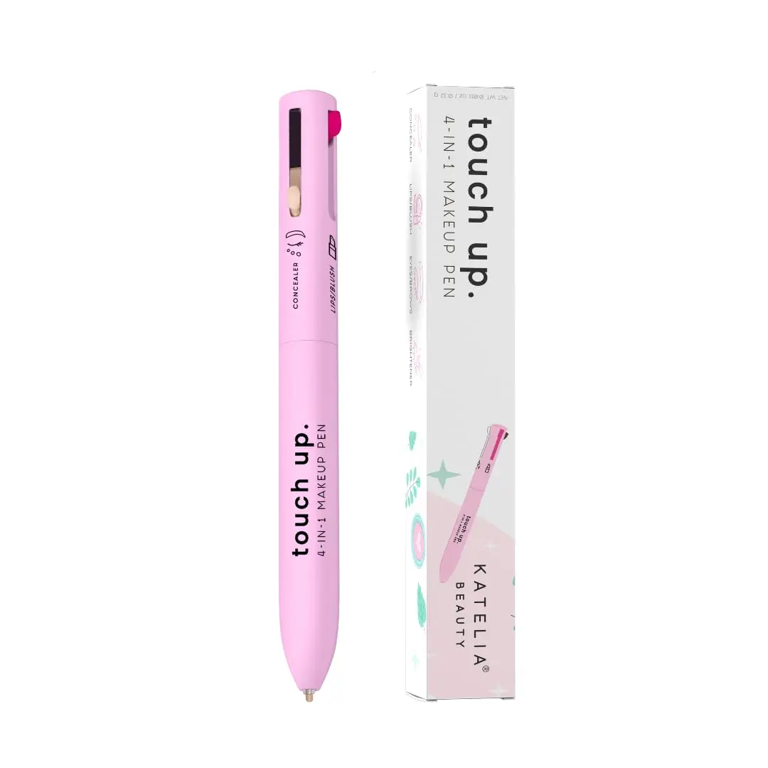 Touch Up 4-in-1 Makeup Pen (Concealer, Eye/Brow Liner, Lip/Blush, & Brightener) All-in-One, Multi-Functional Portable Beauty Product, On The Go Travel Makeup Pencil