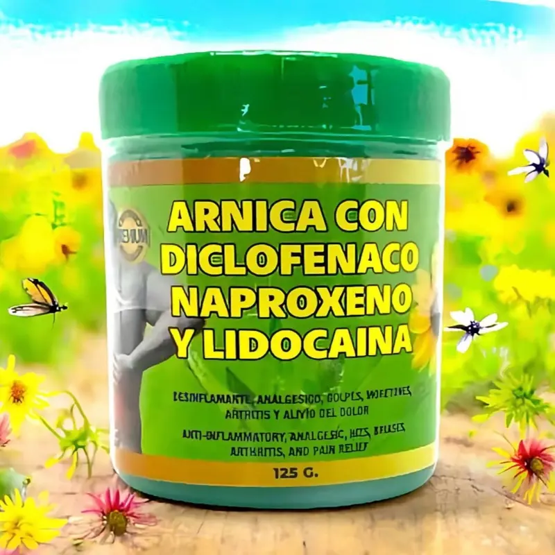 Arnica Gel con Lidocaine Massage Balm)–4.23 oz(120 g)Full-Body Muscle Support Herbal Pomada Muscular for Massage & Recovery Formula Mejorada – Soothing Natural Care