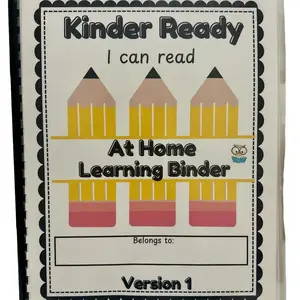 Kinder Ready Learning to Read Activity Binder - Version 1, Includes "I Can Read" and "At Home Learning Binder" Texts
