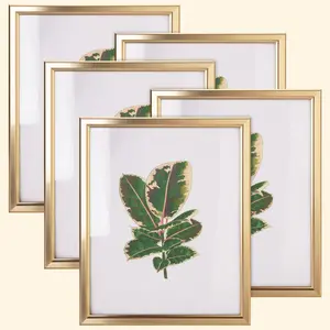 8x10 Picture Frame - Set of 5, Matte  8 x 10 Photo Frame with  Glass, Modern 8x10 frame for Tabletop or Collage Wall,  Christmas Frame