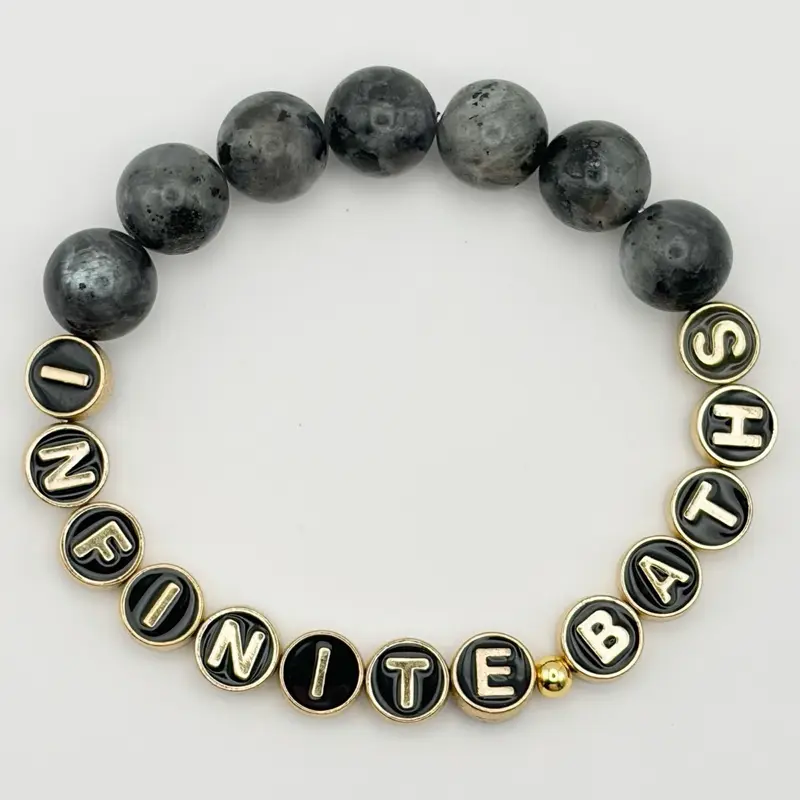 ST song inspired bead bracelets natural black labradorite gemstone
