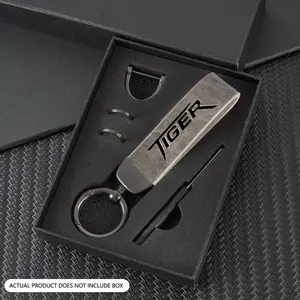 Triumph Tiger 800 Gt Pro Rally Keychain, Vintage Leather Embossed Key Ring, Durable Accessory for Men & Women, Perfect Gift Idea