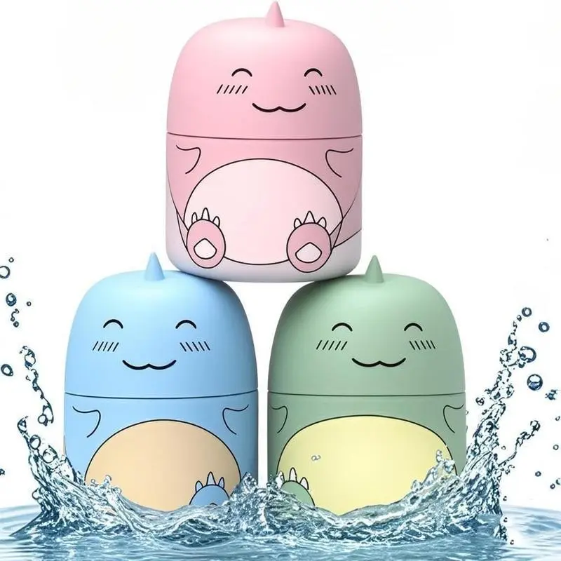 Solid Bottle Packaged Toilet Cleaners, 3-Color Set, Cute Dinosaur-Shaped, Ocean/Jasmine/Peach Scents, 3 Bottles Last Up to 9 Months, Powerful Cleaning Tablets for Bathroom Toilet Tank