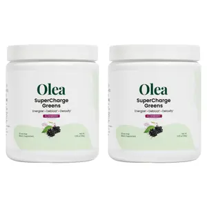 SuperCharge Greens Bundle – 2-Pack | Energy, Digestion & Bloating Support All Natural Wellness Dietary Supplement with Spirulina Probiotics & Digestive Enzymes