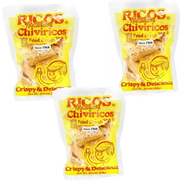 Cubanos Chiviricos Crunchy Fried Dough Snack Bites - 2 oz Each, Pack of 3, Flavorful Crisps & Puffed Snacks