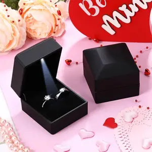 LED Ring Box for Proposal Wedding Engagement, Luxurious Jewelry Gift Box with Lights, Perfect for Special Occasions, Earring Box