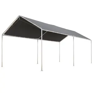 Outsunny 10'x20' Carport Outdoor Heavy Duty Party Tent Galvanized Car Canopy with Included Anchor Kit, 3 Reinforced Steel Cables