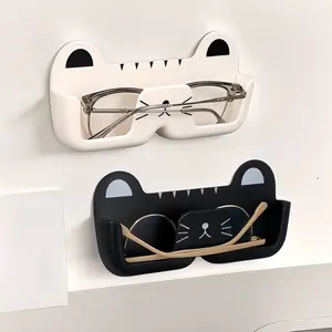 No Drill Wall Mounted Eyeglasses Organizer, Multi-Purpose Sunglasses Storage for Home