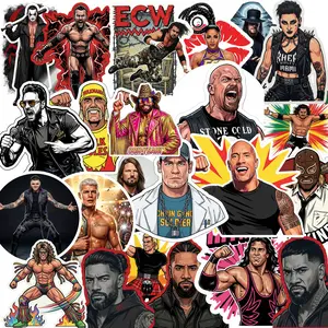 25pc Elite Wrestling Mystery Pack - Pro Wrestling Decals for Water Bottles & Laptops - No Duplicates