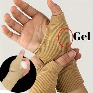 1pair Durable, Breathable Wrist Support Gloves - Sweat-Absorbent, Sports Gloves with Gel Padding for Enhanced Comfort and Protection, Nylon Blend, Sports Protection Gear | Breathable Sports Gloves | Nylon Blend Gloves