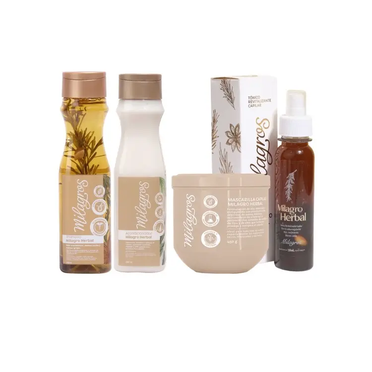 Milagros Herbal Shampoo for Oily Hair with Thinning Control - Deep Cleansing with Rosemary Onion Ginger & Amino Acids for Healthy Growth
