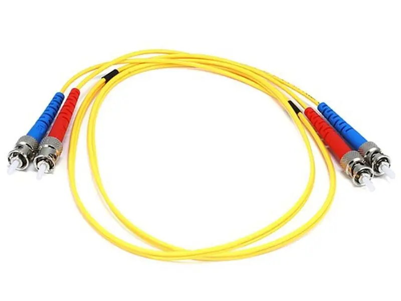 Monoprice 6845 Fiber Optic Cable-ST-ST-Single Mode-Duplex - 1 meter 9-125 Type - Yellow