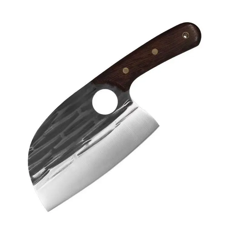 Hand Forged Domestic Round Head Boning Knife Sharp Bone Cutting Knife , Outdoor Bone Cutting Knife Blade Knives