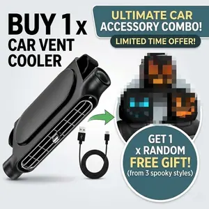 TikTok Viral Car Cooling Fan Buy 1 Get 1 FREE | Portable Car Cooling Fan with Free Headrest Cover | Powerful Airflow
