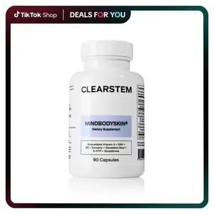 Clearstem Hormonal Acne Supplement with DIM, B5, Turmeric - for Clear Skin, Hormone Balance, Hair Health - 90 Natural Edible Dietary Capsules by Clearstem Healthcare