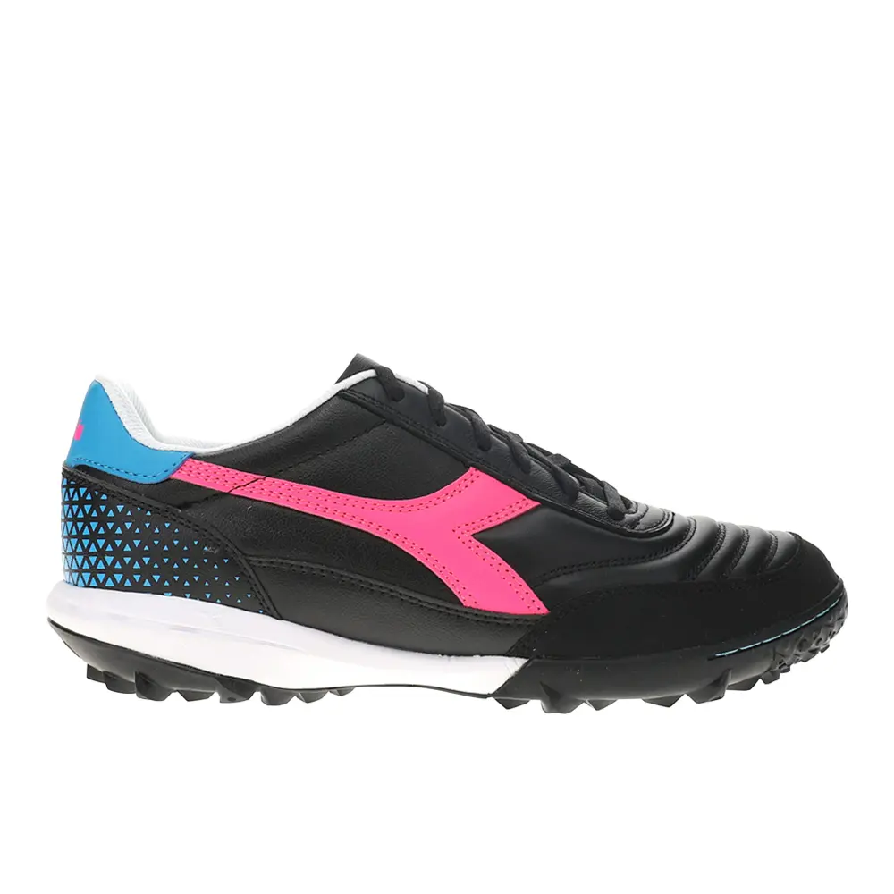 diadora Mens Calcetto Graphic Lightweight Turf Soccer Cleats  - Black