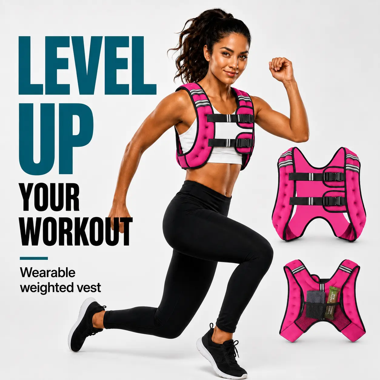 【SummerFinds】Weighted Vest, 12–18lb Adjustable Weight Vest for Women and Men with Reflective Stripe, Secure Buckle Body Weight Vest for Walking, Strength Training, Rucking, and Fitness