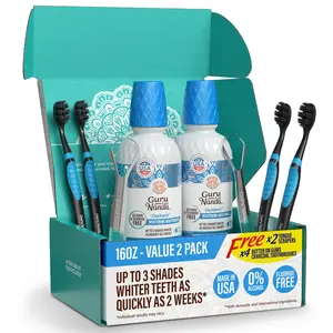 GuruNanda Oxyburst Whitening Oral Rinse Mouthwash - 2 Pack