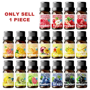 24 Types Fruit Essential Oils Set, 10ML Scented Fragrance Aromatherapy Oil for Diffusers & Humidifiers, Car Air Freshener, Bath Bombs, Gifts, Perfume