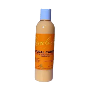 Lovaloc Essentials Natural Carrot Face & Body Lotion Hydrating Nourishing Formula for Daily Use Made in USA 8 oz