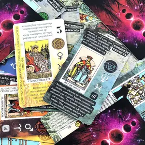 Spanish Tarot Card Game for Beginners, Tarot Readings, Zodiac Constellation Oracle Cards, Tabletop Game, Perfect for Exploring Divination Meaning