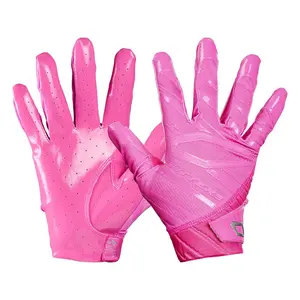 CUTTERS Rev Pro 6.0 Pink Football Receiver Gloves with Air C-TACK Grip Lightweight Comfortable Secure for All Weather Conditions - Fit