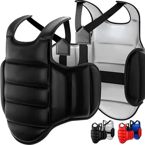 Sports Chest Protector for Karate/Jiu-Jitsu Training – Thickened, Soft & Elastic, Double-Sided Wearable Back Posture Corrector for Taekwondo and Boxing Training (Children)