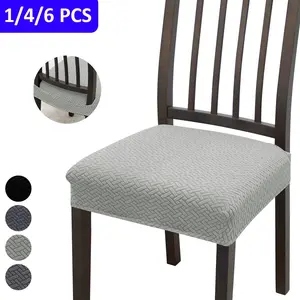 Elastic Chair Seat Covers, Stretch Chair Slipcovers, Easy Washable Non-Slip Striped Mesh, Soft Fashion Design, Suitable for Restaurant and Office Chairs