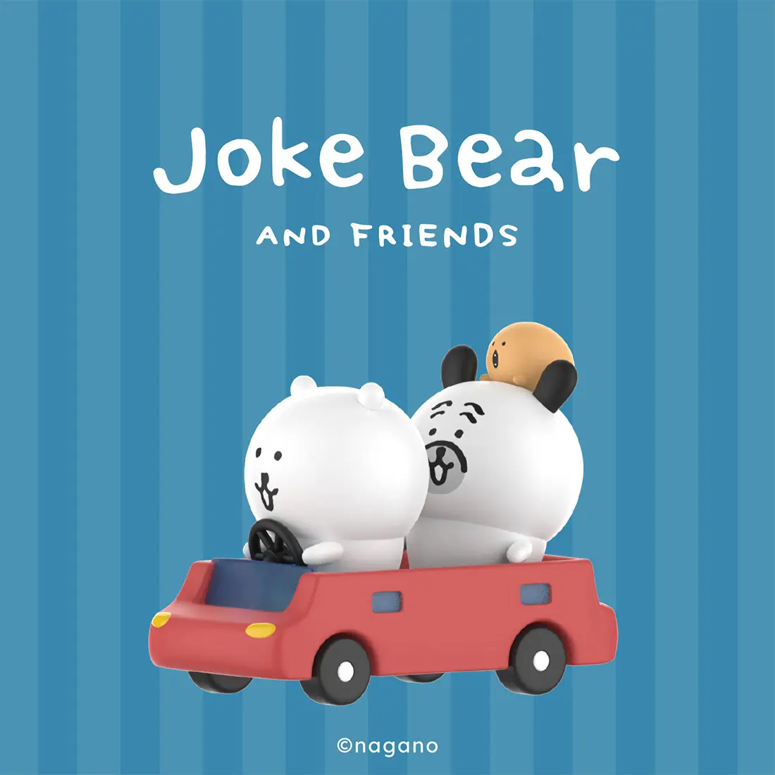 [Limited Edition New Product] MINISO Joke-Bear-and-Friends Series Go for a Ride Hanging Card Toy   075