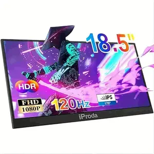 NEW-18.5 Inch FHD 1080P Portable Gaming Monitor - 120Hz High-Speed Refresh Rate, USB C Connectivity, Laptop Monitor Extender for PS5/4, Mac, PC, Second Monitor for Work and Travel - Portable Computer Screen Extender with Travel Case