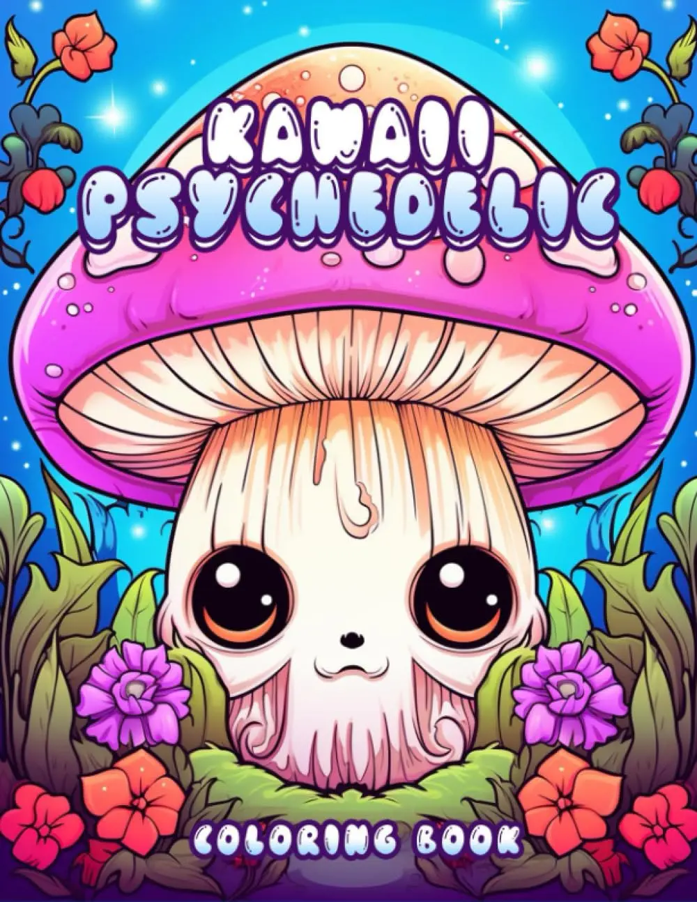 kawaii Psychedelic Coloring Book: Cute Stoner Coloring for Adult Relaxation, Experience a Whimsical and Psychedelic Journey