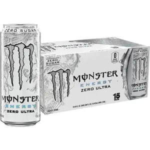 Monster Energy Zero Ultra, Sugar Free Energy Drink, 16 Ounce | Pack of 15