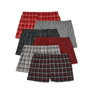 George Men's Moisture-Wicking Stretch Woven Boxers, 6-Pack, Sizes S-2XL