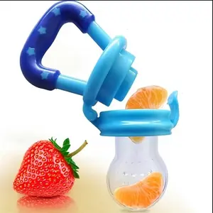 Mini Fruit Feeder Gadget - Portable & Reusable for Baby Feeding - Includes 2 Colors: Gray & Mint Green