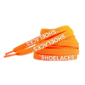 Orange Shoelaces printed Men's and Women's Footwear shoelace off-white Jordan replacements